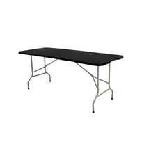 Sulankstomas lauko stalas, 180 x 70 x 74 cm, juodas