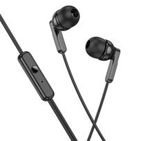 HOCO wire earphones, 3.5 mm jack with microphone, M121, black