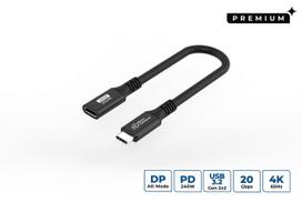 MicroConnect Premium USB-C cable Extender  0.15m 20Gbps, 240W, USB 3.2