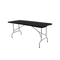 Sulankstomas lauko stalas, 180 x 70 x 74 cm, juodas
