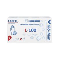 Kid-Man lateksinės pirštinės N100, dydis L