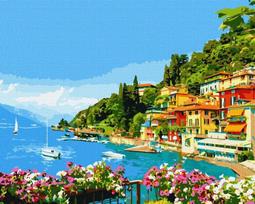 Tapymas pagal numerius 40x50 cm, Žydrasis krantas, Ideyka, KHO2759, Painting by numbers