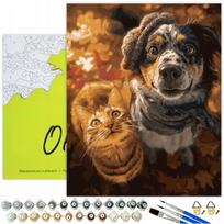 Tapymas pagal numerius, Rudens draugai, 40x50, Oh-art, ANG1028, 40x50 cm