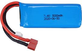 YUNIQUE GREEN-CLEAN-POWER – Lipo baterija 7.4V 3000mAh 2S su T Plug jungtimi – Suderinama su Wltoys 144001 1/14 RC automobiliu