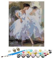 Tapyba pagal skaičius – paveikslas, dažai, teptukai, rinkinys „Balerina “, 40×50 cm