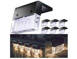 LED saulės pakraunamų lempų 8 vnt. rinkinys su prieblandos jutikliu, limited edition