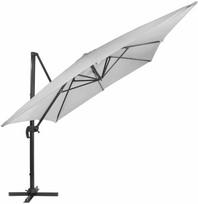 Sodo skėtis Springos GU0048 su uždangalu, 500 cm, kabantis, šviesiai pilkas