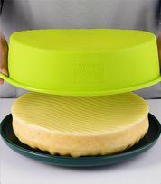 Household Circular Silicone Cake Baking Tray Baking Mold One Size žalia