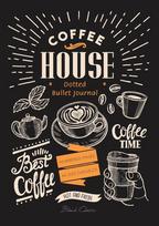 Dotted Bullet Journal: Medium A5 - 5.83X8.27 (Coffee House)