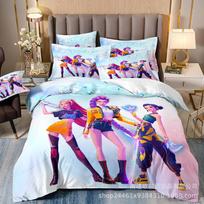 Digital Printing 3D Bedding K-Pop Witch Hunters Quilt Pillowcase Cartoon Three-Piece Set quilt cover 70 * 133  2pcs