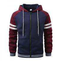 Hoodies for Men Cardigan Zip Hoodies Hooded Pocket Sports&Outdoor Men's Fashion Hoodies & Sweatshirts Streetwear Casual  Men's Coats S tamsiai mėlyna spalva