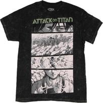 „Attack On Titan“ vyriški „Levi Last Chapter“ mangos marškinėliai suaugusiems su trumpomis rankovėmis S juoda