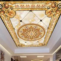 3D tapetai Klasikinis Europos stilius Lubų Sienos Freska Svetainė Miegamasis Europos Dekoras Lubų Freska 200 cm(W) x 140 cm(H)