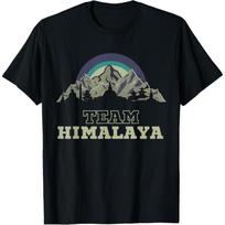 Team Himalaya Mountain Hiking Mount Everest T-Shirt S juoda
