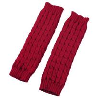 Knit Leg Warmer For Women, Soft Breathable Knitting, Balletcore Furry Lining Thermal Leg Warmer raudona