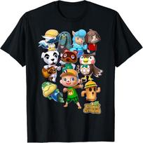 Animal Crossing New Leaf Villager Group Shot Graphic T-Shirt T-Shirt S juoda