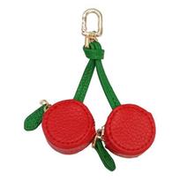 Mielas vaisių monetų dėklas Maišelio pakabukas Mini vaisių monetų piniginė Užtrauktuku piniginė Raktų pakabukas Cherry
