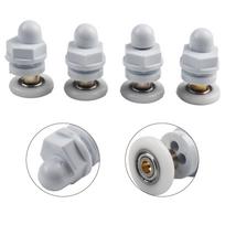 Dušo Durų Ritinėliai Bėgeliai 4-8mm Stiklinėms Durims 4vnt 25mm