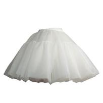 A-line Petticoat Crinoline Short Slips Hoopless Puffy White Underskirt 1