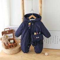 Adorable Baby Windbreaker Jumpsuit - Infant & Toddler Outerwear for Autumn & Winter 90 cm tamsiai mėlyna spalva