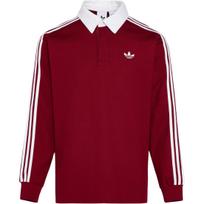Adidas Originals FW25 3S PL Medvilniniai laisvo mezgimo ilgomis rankovėmis polo marškinėliai vyriški viršutiniai drabužiai KG3905 M