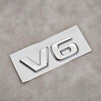 3D ABS V6 Logotipas Juodo Chromo Raidės Ženklelis Emblema Automobilio Galinės Bagažinės Lipdukas Decal Automobilių Aksesuarams