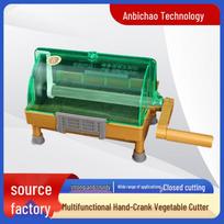 Efficient Hand-Crank Vegetable Chopper for Bird's Eye Chili, Scallions, Cilantro - Commercial Grade, 3mm Thickness