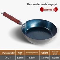 Zhangqiu Pure Iron 26CM Deep Frying Pan