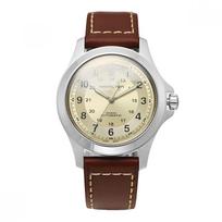 Hamilton H64455523 Khaki Field King Vyriškas odinis laikrodis H64455523