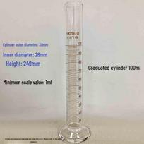 100 ml stiklinis matavimo cilindras su skale