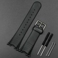 Suunto Vector pakaitinis laikrodžio dirželis vyrams ir moterims - Guminis dirželis su sagtimi Black with Black Buckle black