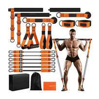 Pilnas Pilates strypo rinkinys su jogos ir pasipriešinimo priedais namų naudojimui Leather box