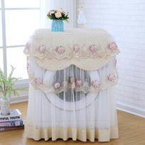 Lace Drum Washing Machine Cover Waterproof Sunscreen Dust Washing Machine Cover smėlis