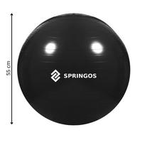Gimnastikos kamuolys Springos FB0013 55 cm juodas