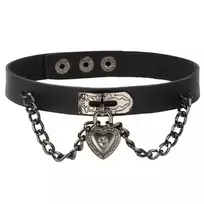 Kaklo juostelė Choker Chain Heart 624; 1.1cm