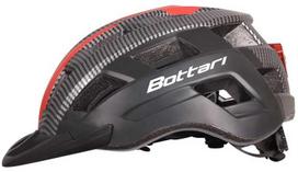 Dviratininkų šalmas Bottari 94001RB, juodas/raudonas, S/M