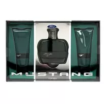 Set Ford: Mustang Green, Eau De Toilette, For Men, 100 ml + Mustang Green, Hydrating, After-Shave Balm, 100 ml + Mustang Green, Hydrating, Shower Gel, All Skin Types, 100 ml