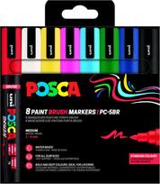 Posca - Brush PC-5BR set, 8 pcs (401676)