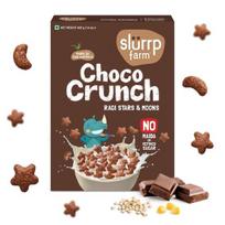 Slurrp Farm Choco Crunch Šokoladiniai dribsniai | Be kvietinių miltų, be rafinuoto cukraus, be pridėtinių dažiklių | Sveiki pusryčiai vaikams | 400 g 400GM brown
