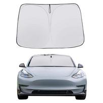 For Tesla Windshield Sunshade Folding Front Window Sun Shade Cover Heat Protection Visor For Model Y Model3 2025 Accessories balta