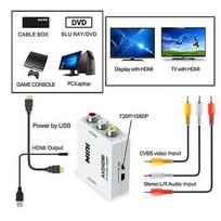 Mini AV RCA į HDMI Konverterio Adapteris DVD Kompozitinis AV2HDMI Adapteris 1080P HDTV - JSLWBY-A0541
