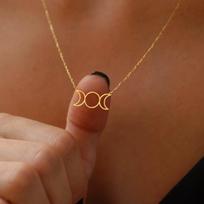 March Goddess Hecate Necklace for women, men stainless steel witch knot Greek mythology chain