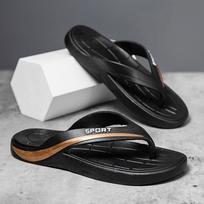 Flip-flops Men's Summer Trend Fashion Men's Outside Wear Clip-foot Drag Non-slip Wear-resistant Beach Sandals Slippers 40 white