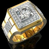 Fashion Geometry White Zircon Crystal Engagement Ring  for Men Business Style Wedding Rings  Hand Accessories Size 6-13 6