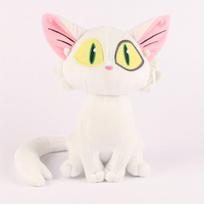 Animacinių filmų pliušiniai žaislai Kawaii baltos katės ir juodos katės įdaryti gyvūnai pliušiniai Gimtadienio dovana vaikams, mergaitėms