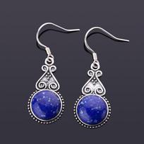 S Silver Drop Earring 10MM Labradorite Multicolor Pendant Earrings Engagement Wedding Women Fine