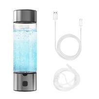 Vandenilio vandens butelio generatorius 1400PPB 460 ml nešiojamasis vandens puodelis SPE PEM Tech universalus vandens butelio aparatas Dovana sidabras