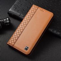 Napa Natūralios Odos Atlenkiamas Dėklas Samsung Galaxy S7 S8 S9 S10 S10E S20 S21 S22 S23 S24 S25 Plus FE Ultra Telefonų Dėklai S8&Genuine Leather ruda
