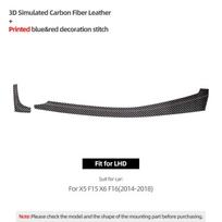 For BMW X5 F15 X6 F16 Made of Alcantara Dashboard Panel Trim Strips turment Performance Stickers Car Interior Accessories Carbon Leather LHD