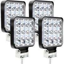 4 x LED darbo žibintas 12V 24V Darbo šviesa 16 LED 48W, Atsparus vandeniui IP67 visureigių darbo žibintas A21